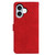 iPhone 17 Moonlit Butterfly Dance Pattern Embossed Leather Phone Case - Red