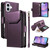 iPhone 17 Multi Card Wallet Leather Phone Case with Strap - Purple iPhone 17 Multi Card Wallet Leather Phone Case with Strap - Purple