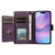 iPhone 17 Multi Card Wallet Leather Phone Case with Strap - Purple iPhone 17 Multi Card Wallet Leather Phone Case with Strap - Purple