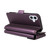 iPhone 17 Multi Card Wallet Leather Phone Case with Strap - Purple iPhone 17 Multi Card Wallet Leather Phone Case with Strap - Purple