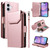 iPhone 17 Multi Card Wallet Leather Phone Case with Strap - Rose Gold iPhone 17 Multi Card Wallet Leather Phone Case with Strap - Rose Gold