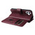 iPhone 17 Multi-Function Wallet 10 Card Slots Leather Phone Case - Claret