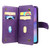 iPhone 17 Multi-Function Wallet 10 Card Slots Leather Phone Case - Violet