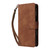 iPhone 17 Multifunctional Multi-Card Wallet Phone Leather Case - Brown