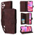 iPhone 17 Multifunctional Multi-Card Wallet Phone Leather Case - Coffee