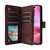 iPhone 17 Multifunctional Multi-Card Wallet Phone Leather Case - Coffee