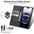 iPhone 17 N.BEKUS P3 RFID Stitching Magnetic Flip Leather Phone Case - Black