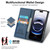 iPhone 17 N.BEKUS P3 RFID Stitching Magnetic Flip Leather Phone Case - Blue