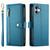 iPhone 17 Nine Card-slot Zipper Wallet Bag Leather Phone Case - Blue