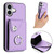 iPhone 17 Organ Card Bag Ring Holder Phone Case - Purple iPhone 17 Organ Card Bag Ring Holder Phone Case - Purple
