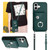 iPhone 17 Organ Card Bag Ring Holder Phone Case with Long Lanyard - Green