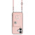iPhone 17 Organ Card Bag Ring Holder Phone Case with Long Lanyard - Pink iPhone 17 Organ Card Bag Ring Holder Phone Case with Long Lanyard - Pink