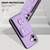 iPhone 17 Organ Card Bag Ring Holder Phone Case with Long Lanyard - Purple iPhone 17 Organ Card Bag Ring Holder Phone Case with Long Lanyard - Purple
