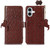 iPhone 17 Ostrich Pattern Genuine Leather RFID Phone Case - Coffee iPhone 17 Ostrich Pattern Genuine Leather RFID Phone Case - Coffee