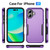 iPhone 17 Pioneer Armor Heavy Duty PC + TPU Phone Case - Purple+Black