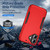 iPhone 17 Pioneer Armor Heavy Duty PC + TPU Phone Case - Red+Black