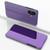 iPhone 17 Plated Mirror Horizontal Flip Leather Phone Case with Holder - Purple Blue