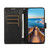 iPhone 17 PU Genuine Leather Texture Embossed Line Phone Case - Black