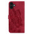 iPhone 17 Retro Skin Feel Butterflies Embossing Horizontal Flip Leather Phone Case - Red