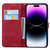 iPhone 17 Retro Skin Feel Butterflies Embossing Horizontal Flip Leather Phone Case - Red