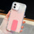 iPhone 17 Rhinestone Glitter TPU 4-corners Anti-fall Phone Case with Holder - Light Pink