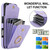 iPhone 17 Rhombic Texture Card Bag Phone Case with Long Lanyard - Light Purple iPhone 17 Rhombic Texture Card Bag Phone Case with Long Lanyard - Light Purple