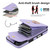 iPhone 17 Rhombic Texture Card Bag Phone Case with Long Lanyard - Light Purple iPhone 17 Rhombic Texture Card Bag Phone Case with Long Lanyard - Light Purple