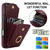iPhone 17 Rhombic Texture Card Bag Phone Case with Long Lanyard - Wine Red