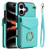 iPhone 17 Ring Holder RFID Card Slot Phone Case - Mint Green