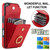iPhone 17 Ring Holder RFID Card Slot Phone Case - Red
