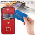 iPhone 17 Ring Holder RFID Card Slot Phone Case - Red