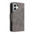 iPhone 17 Rivet Buckle 9 Cards Three Fold Leather Phone Case - Grey