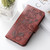iPhone 17 Rose Butterfly Embossed Leather Phone Case - Brown