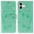 iPhone 17 Rose Butterfly Embossed Leather Phone Case - Green iPhone 17 Rose Butterfly Embossed Leather Phone Case - Green