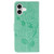 iPhone 17 Rose Butterfly Embossed Leather Phone Case - Green iPhone 17 Rose Butterfly Embossed Leather Phone Case - Green
