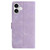 iPhone 17 Rose Flower Embossing Pattern Leather Phone Case - Light Purple