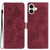 iPhone 17 Rose Flower Embossing Pattern Leather Phone Case - Red