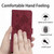iPhone 17 Rose Flower Embossing Pattern Leather Phone Case - Red