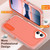 iPhone 17 Rugged PC + Silicone Phone Case with Holder - Transparent+Orange