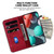 iPhone 17 Seven-shaped Embossed Leather Phone Case - Red