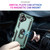 iPhone 17 Shockproof TPU Hybrid PC Phone Case with Holder - Dark Green