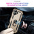 iPhone 17 Shockproof TPU Hybrid PC Phone Case with Holder - Gold