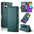 iPhone 17 Side Buckle Magnetic Frosted Leather Phone Case - Dark Green