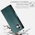 iPhone 17 Side Buckle Magnetic Frosted Leather Phone Case - Dark Green