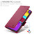 iPhone 17 Side Buckle Magnetic Frosted Leather Phone Case - Wine Red iPhone 17 Side Buckle Magnetic Frosted Leather Phone Case - Wine Red