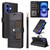 iPhone 17 Six Card Slots Buckle Leather Phone Case with Lanyard - Black iPhone 17 Six Card Slots Buckle Leather Phone Case with Lanyard - Black