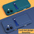 iPhone 17 Skin Feel Card Contrast Color Button TPU Phone Case - Dark Blue