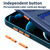 iPhone 17 Skin Feel Card Contrast Color Button TPU Phone Case - Dark Blue