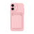 iPhone 17 Skin Feel Card Contrast Color Button TPU Phone Case - Pink iPhone 17 Skin Feel Card Contrast Color Button TPU Phone Case - Pink