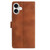 iPhone 17 Skin Feel Embossed Feather Leather Phone Case - Brown iPhone 17 Skin Feel Embossed Feather Leather Phone Case - Brown